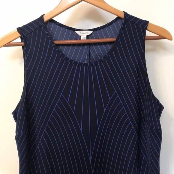 Calvin Klein Blue Lines Tank - Picture 1 of 3
